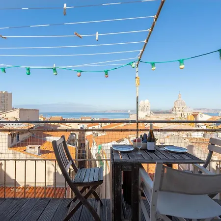 Terrasse Vue Mer & Quartier Historique Vieux Port Marseille Exterior photo